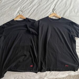 Two Supreme Blank Hanes Tees